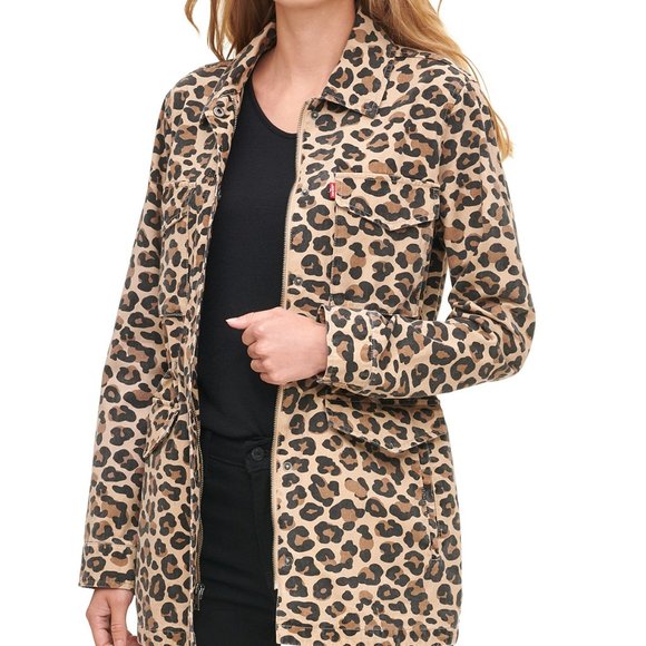 Levi's Jackets & Blazers - Levi's Leopard Print Cotton Fishtail Parka